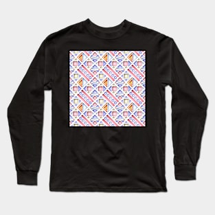 3d Geometric Pattern Long Sleeve T-Shirt